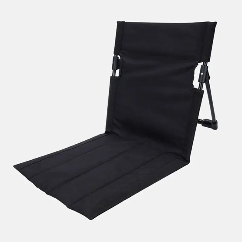 Portable Camping Folding Chair Mat Lawn Chair Outdoor Folding Beach Garden Reclining Chair Tent Leisure Chair Peaceful Pleasures Health and Wellness Black