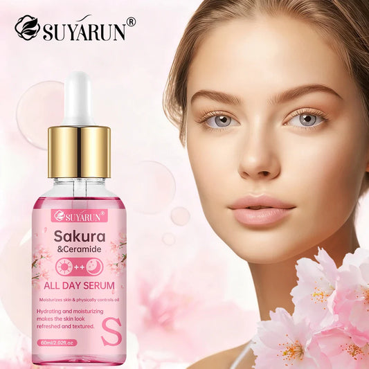 SUYARUN Sakura & Ceramide Serum – Anti-Aging Face Serum Face Essence Serum Oasis Select