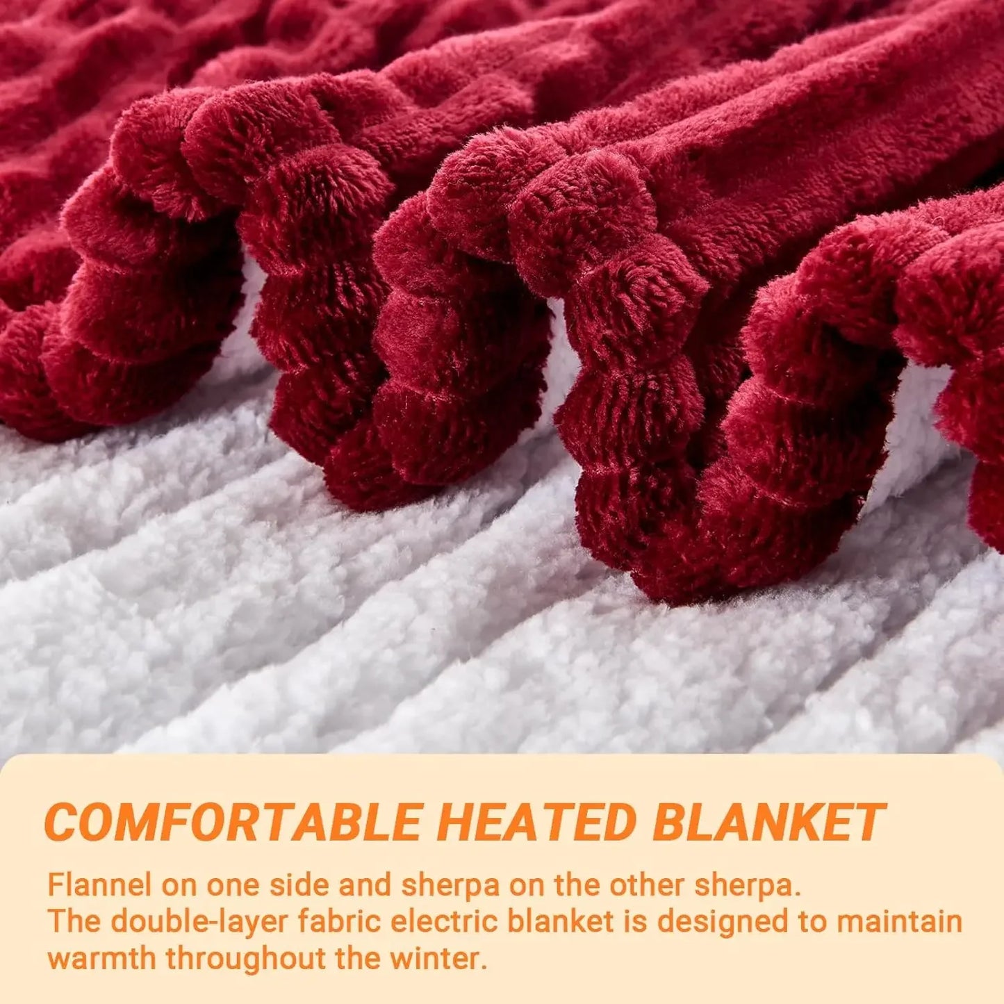 Electric Heated Throw Blanket – 10 Heat Levels, Auto Shut-Off & Overheat Protection Electric Blankets Peaceful Pleasures Health and Wellness