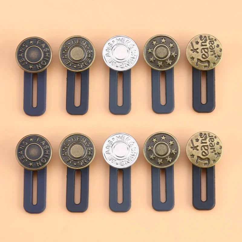 5 Metal Button Extender Perfect Any Jeans Pants Sewing Retractable