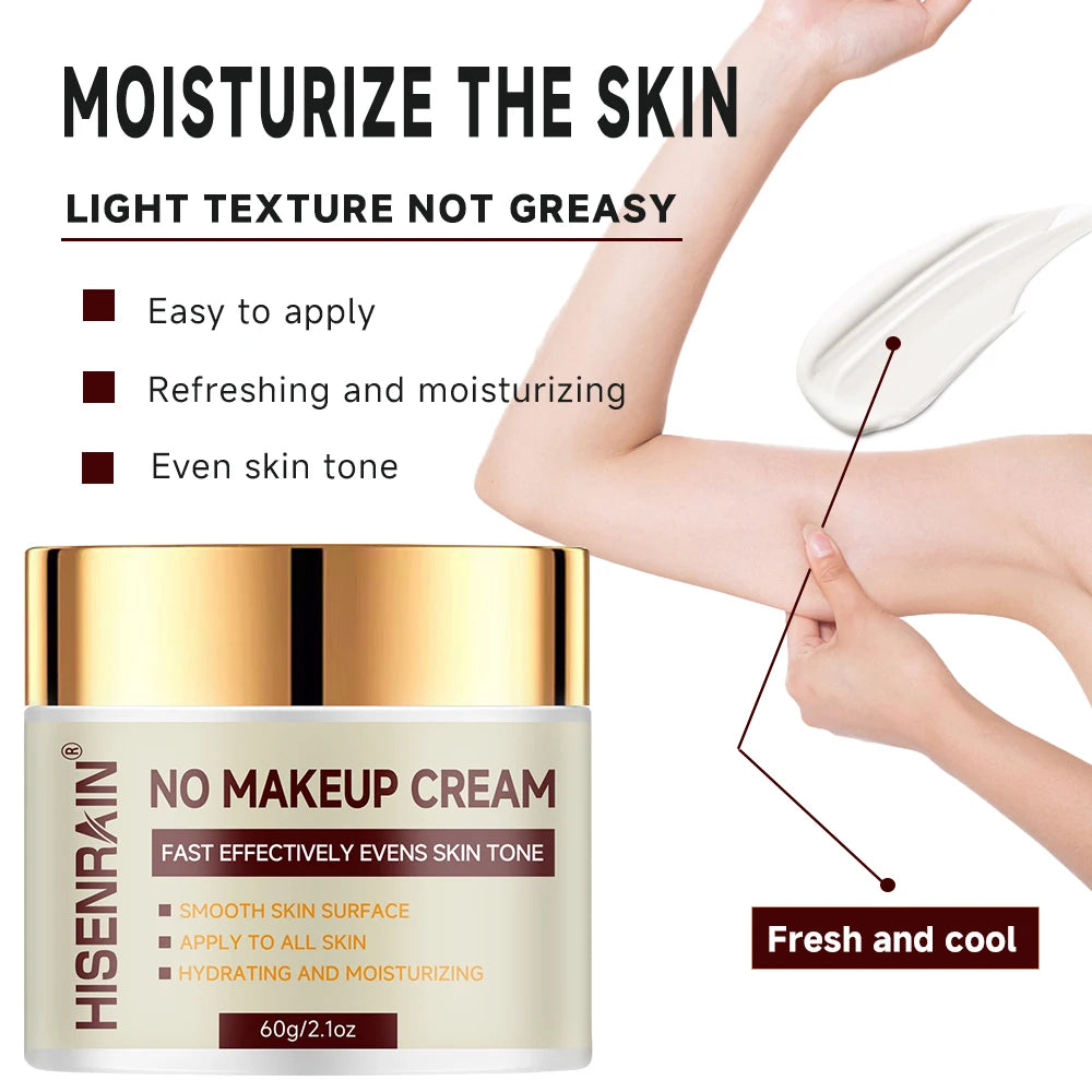 HISENRAIN Hyaluronic Acid & Glycerin BB Cream - Hydrating Tone-Up Moisturizer for Natural Glow & Smooth Skin. Peaceful Pleasures Health and Wellness
