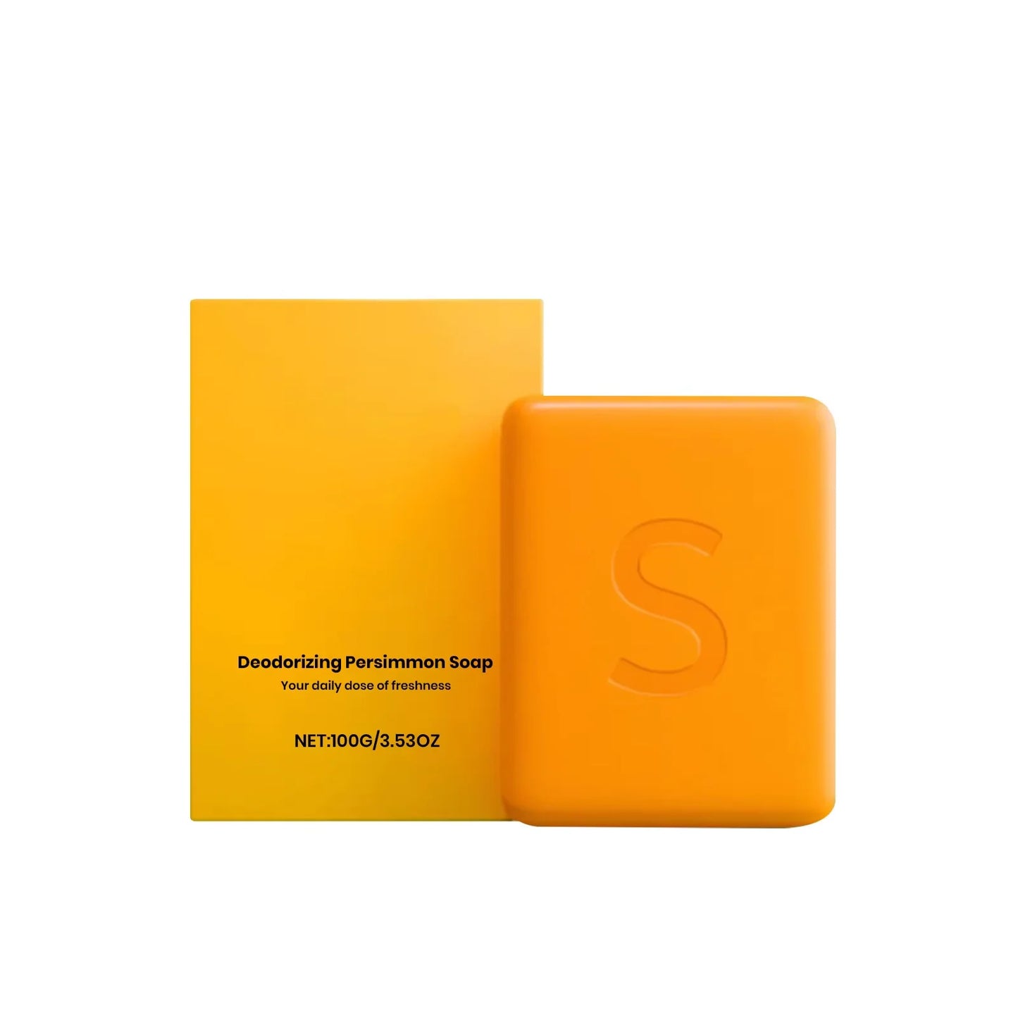 Persimmon Bath Soap Deep Cleanse Remove Body Excess Oil Refresh Skin Moisturize Skins Fruity Scent Bathing Experience Soap Bar Peaceful Pleasures Health and Wellness 100g Boxed Same