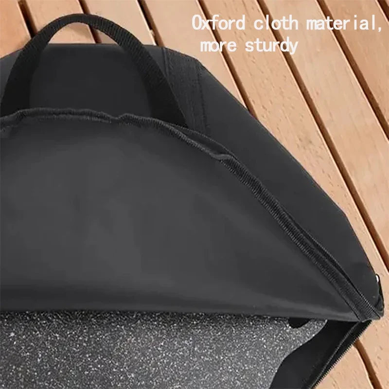 Baking Pan Storage Bag with Handle 600D Oxford Grilling Pan Pouch Wear-Resistant Waterproof 47x38cm Outdoor BBQ Tool for Kitchen Peaceful Pleasures Health and Wellness