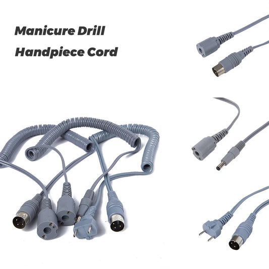 Strong Machine Accessories Nail Drill Handpiece Cord Power Cable For Electric Manicure Drill Gray Handle Rope Peaceful Pleasures Health and Wellness