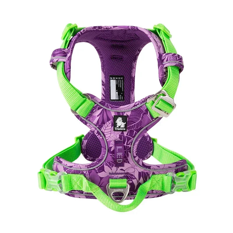 Truelove Pet Explosion-proof Dog Harness Camouflage Reflective Nylon Special Edition and Upgrade Version Easy to Adjust TLH5653 Peaceful Pleasures Health and Wellness Camouflage Purple M United States