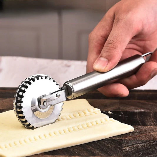 Stainless Steel Ravioli Cutter & Pastry Crimping Wheel Pastry Crimping Wheel Oasis Select