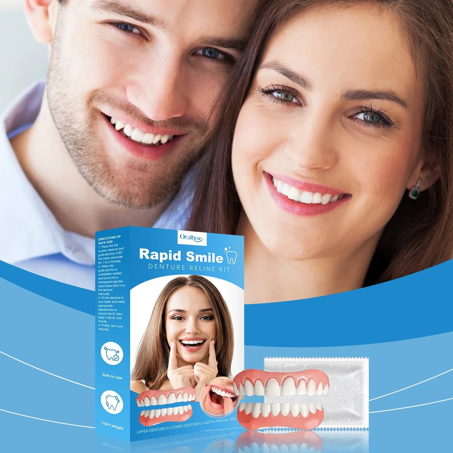 Cosmetic Tooth Veneer Kit – Snap-On Smile Enhancer Set