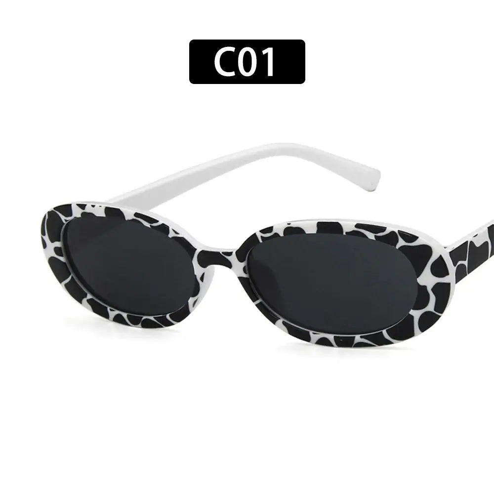Vintage UV400 Oval Sunglasses – Women's Fashion Shades