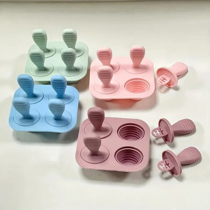 BPA-Free Silicone Popsicle Molds 6-Pack | Baby Food Ice Cream
