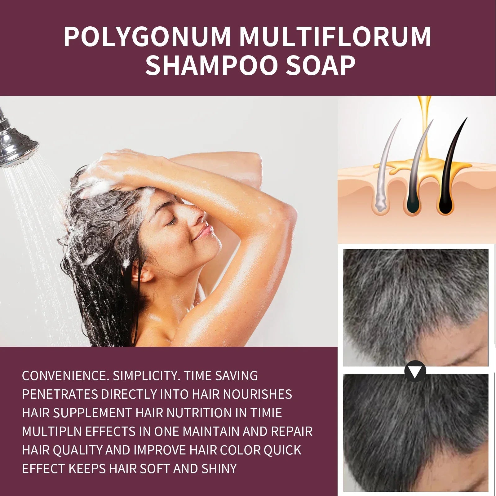 Polygonum Multiflorum Shampoo Bar – Dandruff & Hair Loss Peaceful Pleasures Health and Wellness