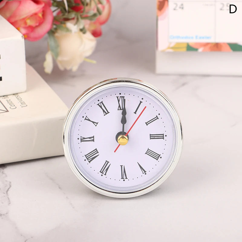 Roman Number / Arabic Number Clock Round Clock Craft Quartz Movement 2-1/2" (65mm) Round Clocks Head Insert Repair Part Peaceful Pleasures Health and Wellness D