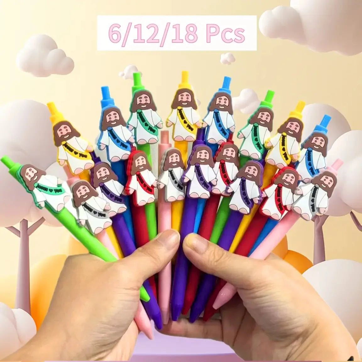 Jesus Faith Theme Ballpoint Pens – Party Gifts & Rewards (6-18 Pc)