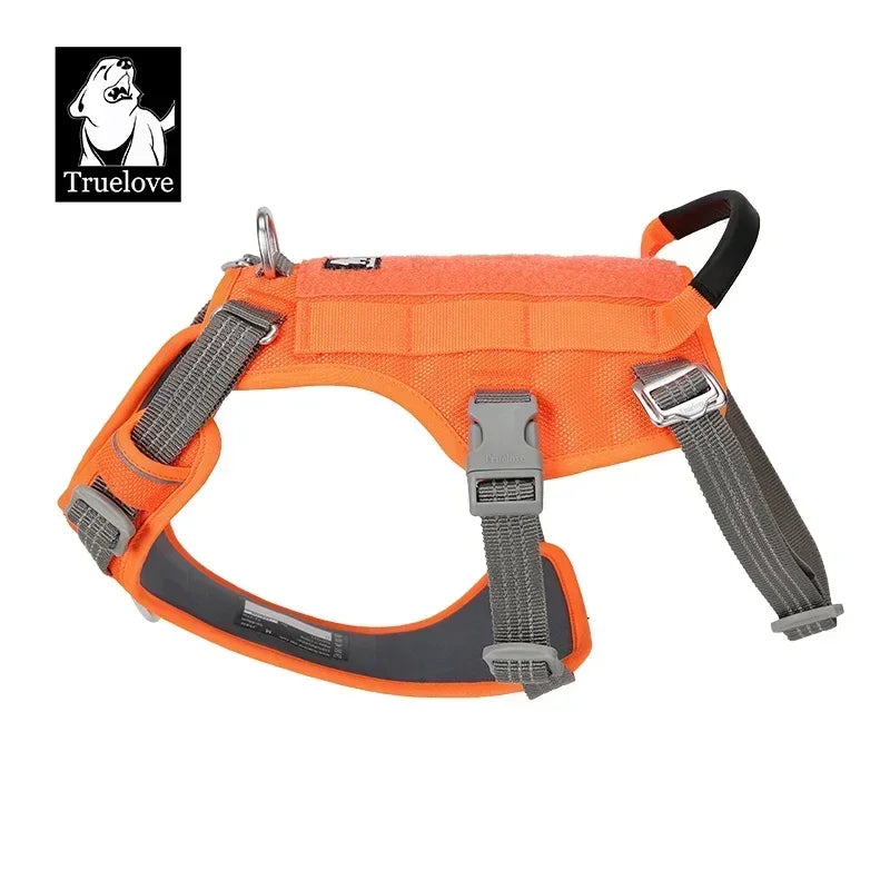 Truelove Escape Proof Pet Harness No Pull Reflective Adjustable Soft Padded Pet Vest Service Dog Harness Handle Climbing TLH7011 Peaceful Pleasures Health and Wellness Vibrant Orange L-chest 69-81CM Russian Federation