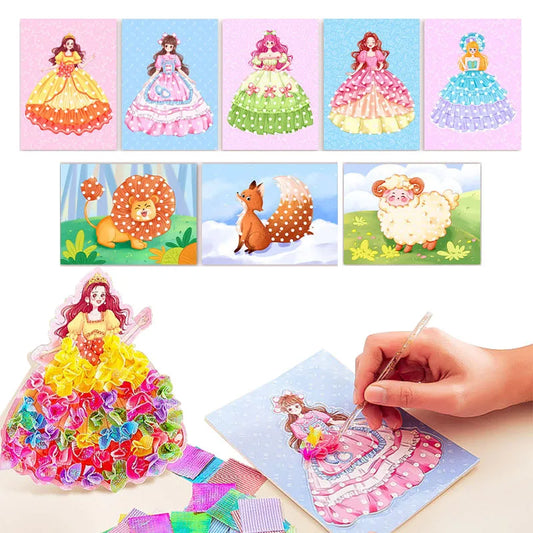 Poke-in Art Crafts Kids Puzzle Fabric Puncture Painting Magical Peaceful Pleasures Health and Wellness