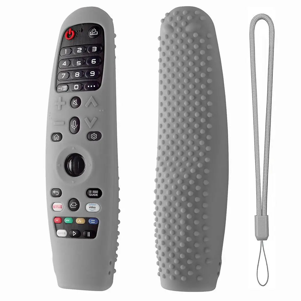 New For LG Smart TV AN-MR650A600 20GA 19BA Remote Control Case Soft Silicone Protective Cover Compatible Replacement Accessories Peaceful Pleasures Health and Wellness grey