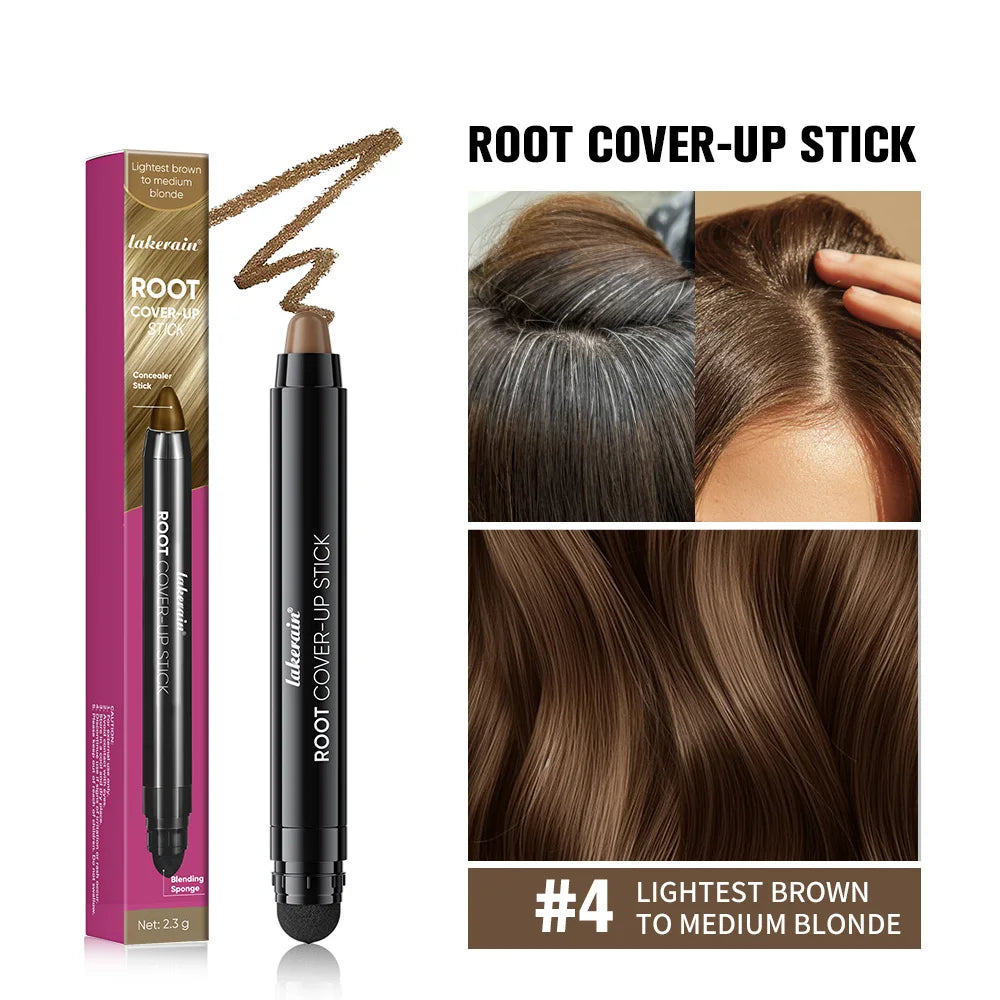 Hair Line Stick Pen Waterproof Hair Dye Pen & Brush Instantly Cover Grey White Hair Natural Hair Filling Hairline Shadow Makeup Peaceful Pleasures Health and Wellness 4LIGHTEST BROWN