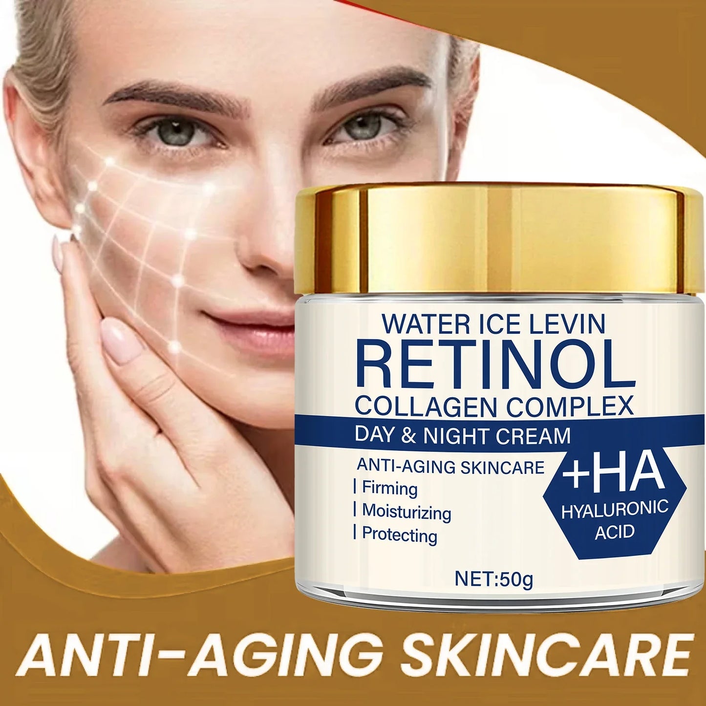 Retinol Collagen Day & Night Cream with HA – Anti-Aging 50g