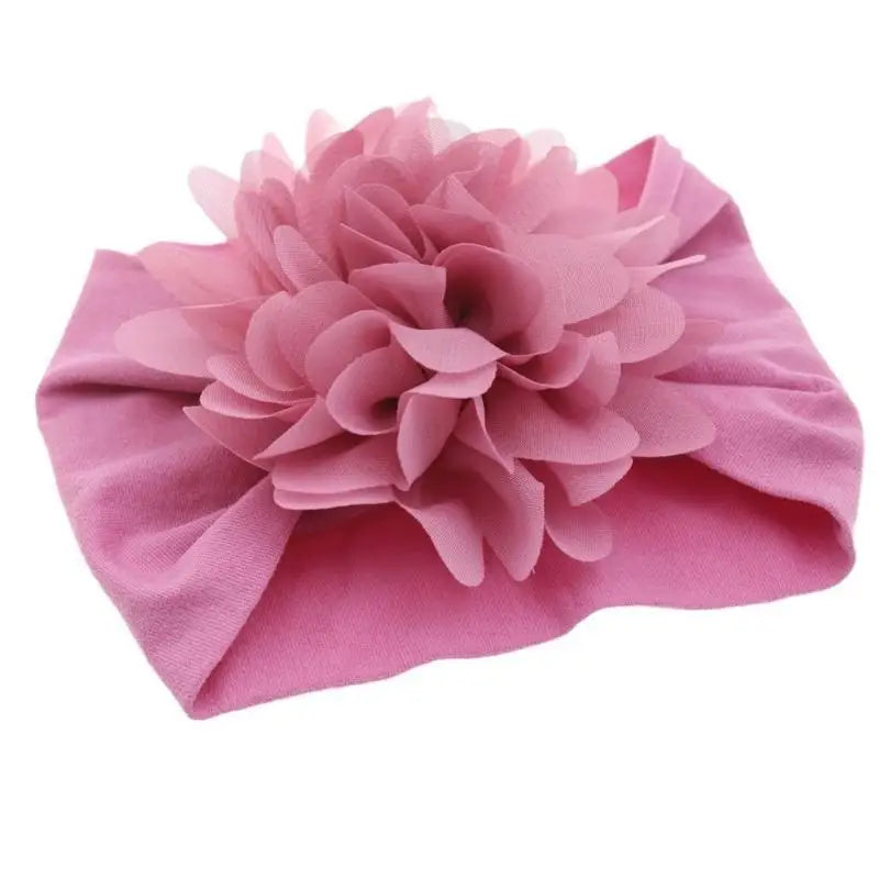 Baby Girl Floral Headband | Soft Nylon Elastic Hair Wrap 0–3Y