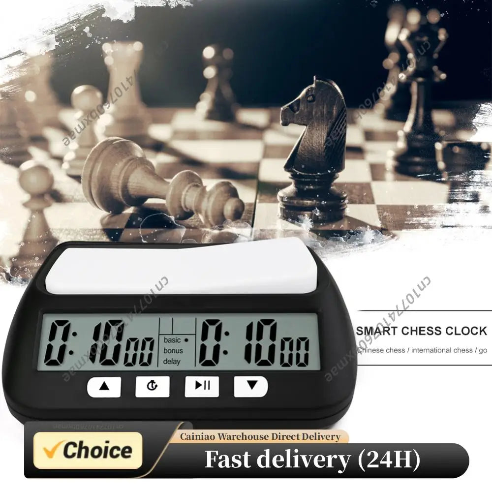 Professional Board Game Stopwatch Count Up Down Competition Hour Meter Table Games Chess Clock Timer for International Chess Peaceful Pleasures Health and Wellness Default Title