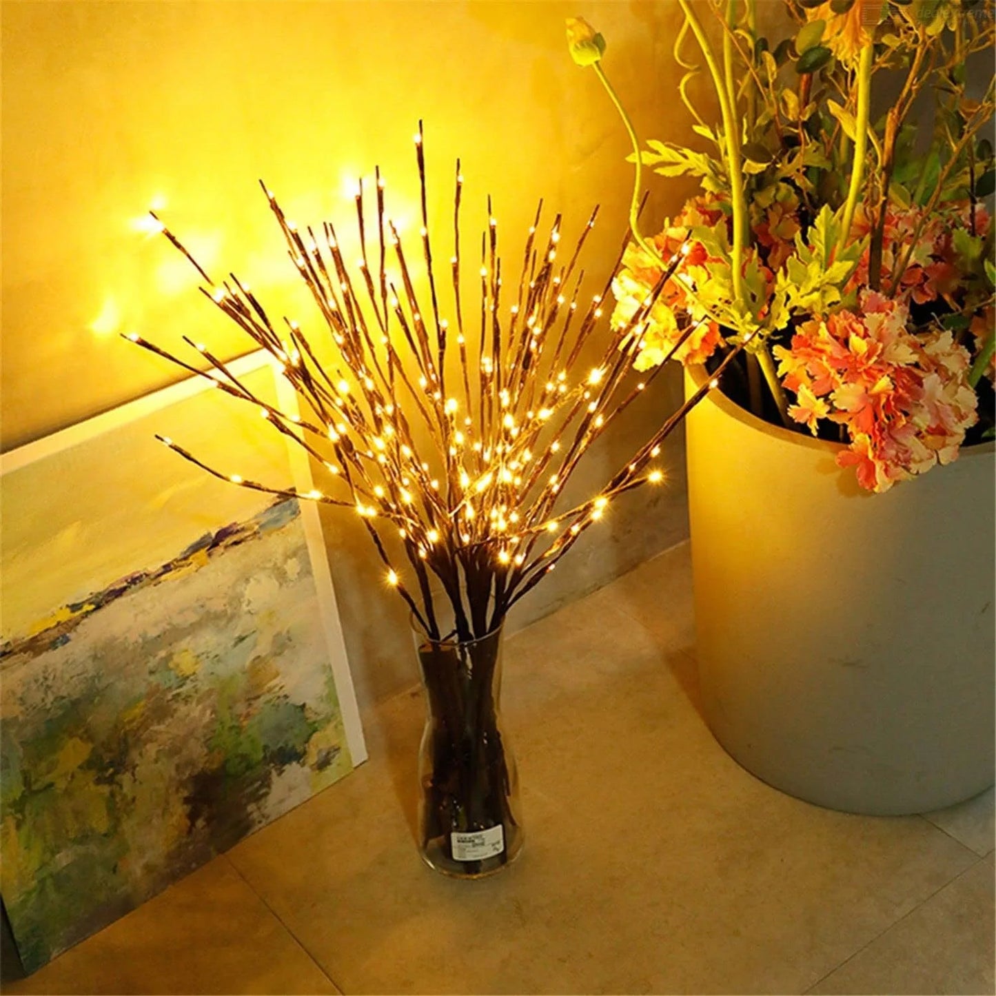 LED Bendable Twig Branch Lights | Battery Powered Home Decor