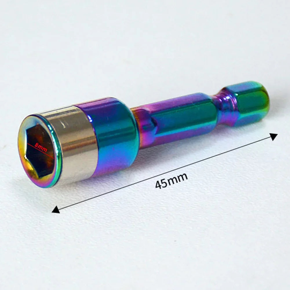 8mm Hex Shank Impact Socket Nut Driver Bit & Chuck Adapter