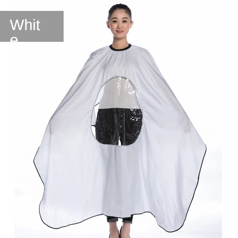 Professional Salon Apron Waterproof Cape Barber Styling Tool Salon Hairdresser Visible Apron Hair Cutting Hairdressing Gown Cape Peaceful Pleasures Health and Wellness WHITE China Mainland