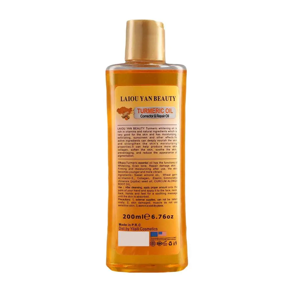 Turmeric & Ginger Face Serum Oil – 200ml Deep Hydration & Pigmentation Corrector Peaceful Pleasures Health and Wellness