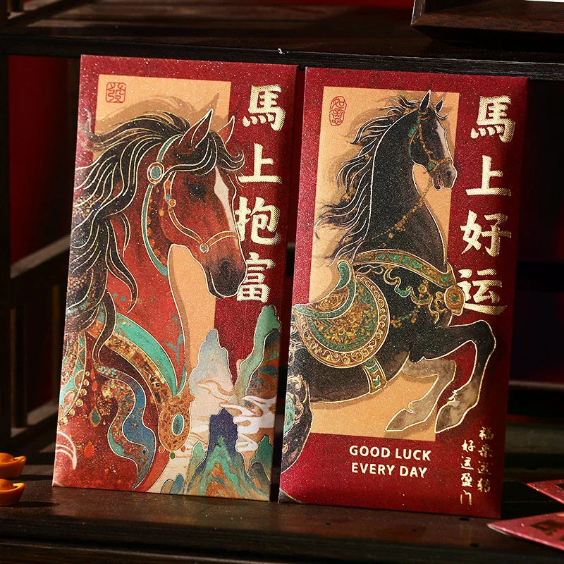 2026 Year of the Horse Chinese New Year Red Envelopes – 6 Pack