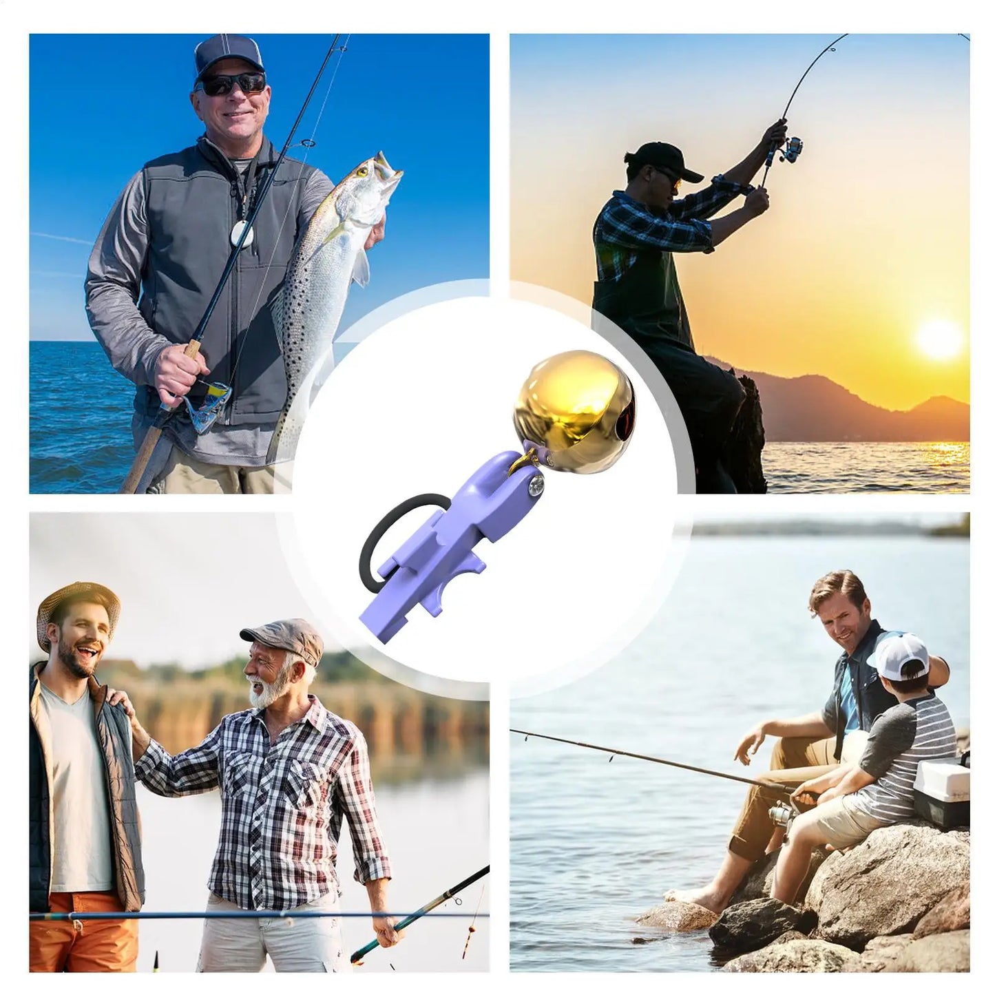 5-Pack Fishing Bite Alarm Bells – Rod Clip Fish Indicators