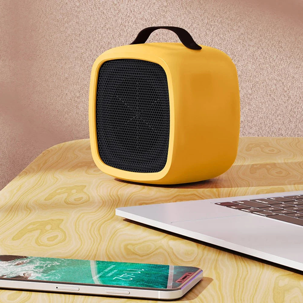 220V EU Portable 500W Fast Heating Heater Lightweight Small Space Desktop Warm Air Heater for Indoor Office Household Peaceful Pleasures Health and Wellness