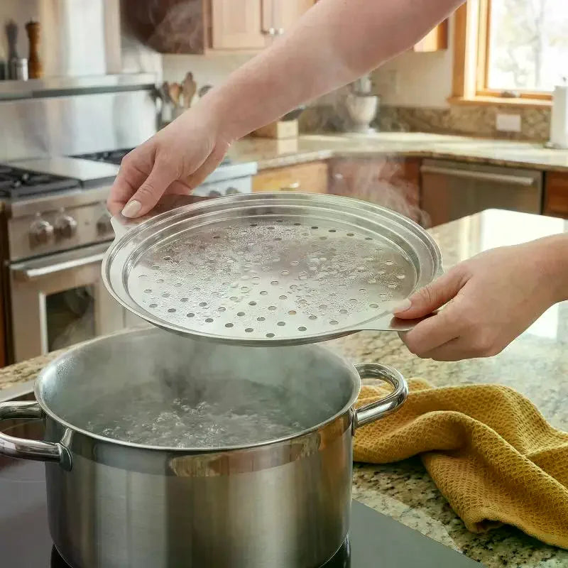 Stainless Steel Spaetzle Maker Lid & Spaghetti Strainer