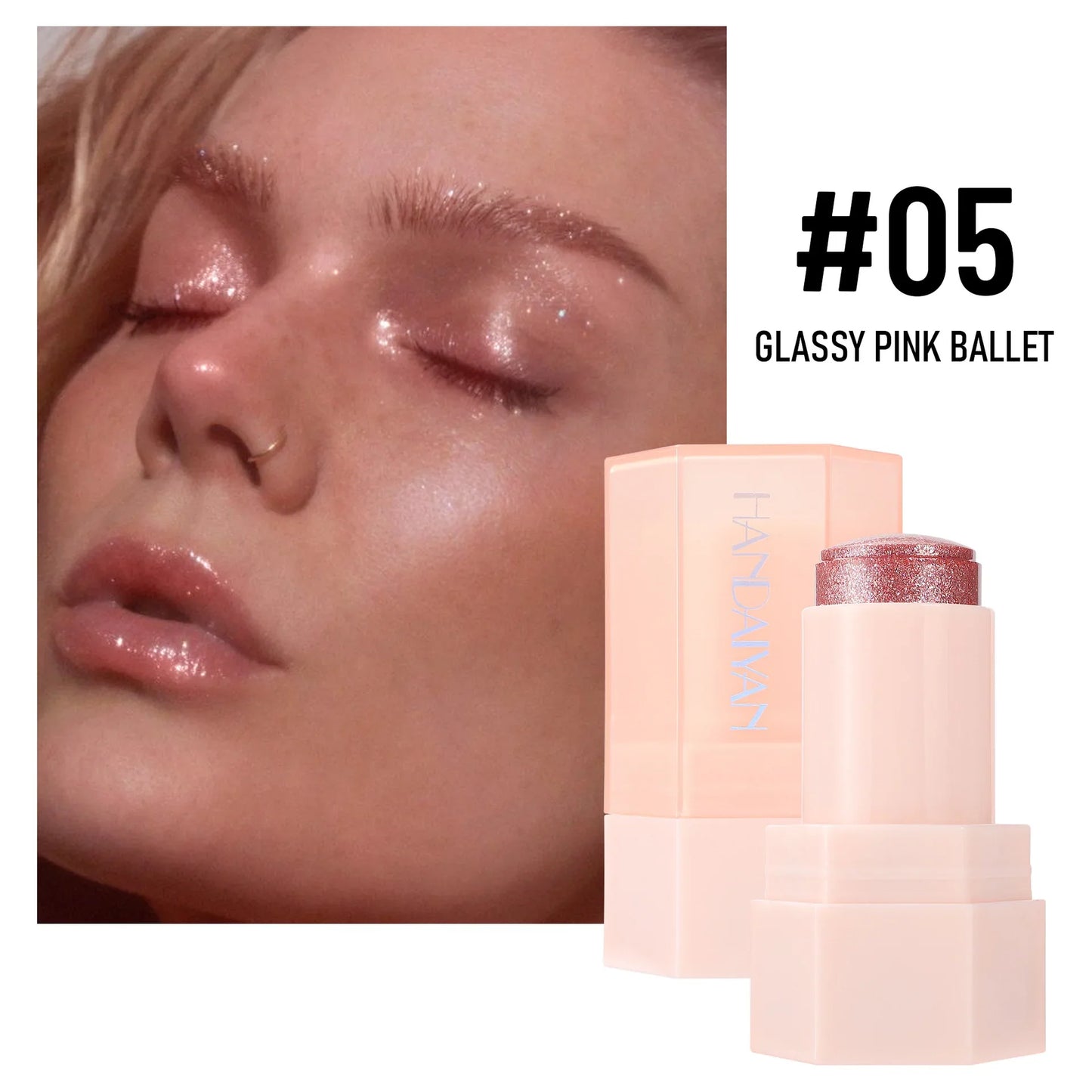 HANDAIYAN 6-Shade Creamy Shimmer Highlighter Stick – Face & Body