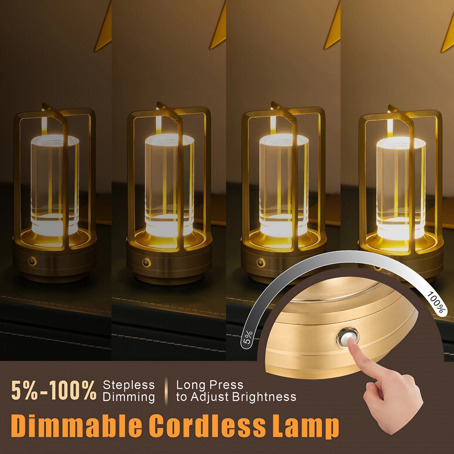 Rechargeable Led Cordless Table Lamp Style Desk Lamps Camping Atmosphere Light Restaurant Creative Beside Night Lights ABS Peaceful Pleasures Health and Wellness