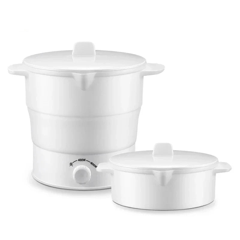 HOMEFISH Foldable Silicone Electric Pot Portable Multi-Purpose Hot Water Boiler for Travel 110/220V Kettle Ideal for Camping Peaceful Pleasures Health and Wellness 1 Pot US