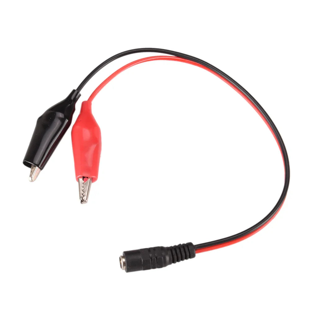 DC 5.5x2.1mm Jack to Alligator Clip Power Cable 25cm