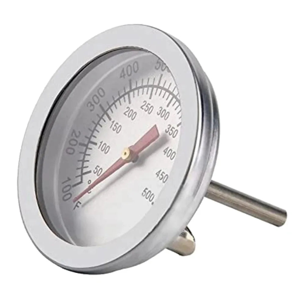 Stainless Steel Oven Thermometer – BBQ & Baking 50–500°C Oven Thermometer Peaceful Pleasures Health and Wellness Silver