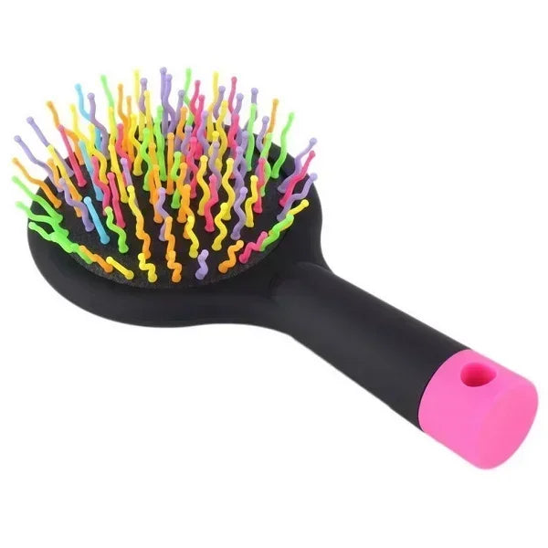 Children Pocket Travel Hairdressing Kids Detangling 4 Colors Rainbow Massage Comb Hairstyling Brush Wholesale Free Shipping Peaceful Pleasures Health and Wellness black