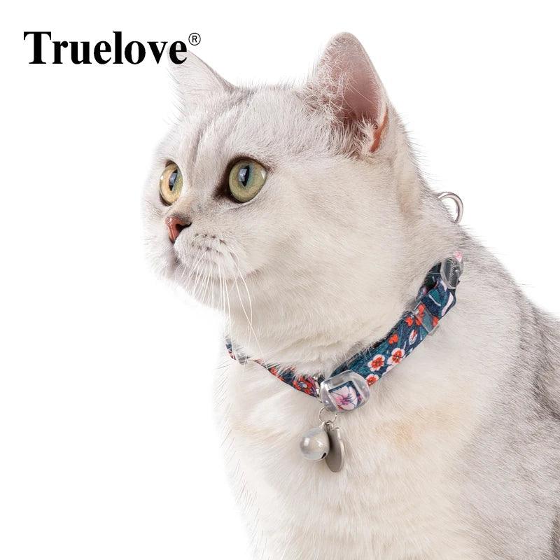 Truelove Floral Pet Collar with Bell & Nameplate – TLC5312 Peaceful Pleasures Health and Wellness