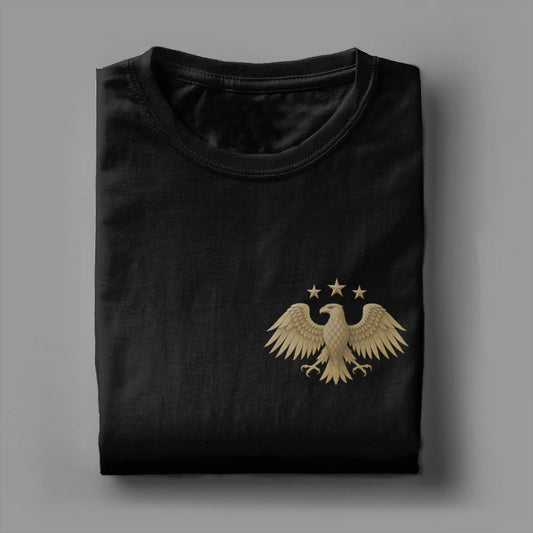 Proud Syrian T Shirt Summer Eagle Syria Novelty T-Shirts Man 100% Cotton Round Neck Oversized Clothes Short Sleeves Funny Tops Peaceful Pleasures Health and Wellness