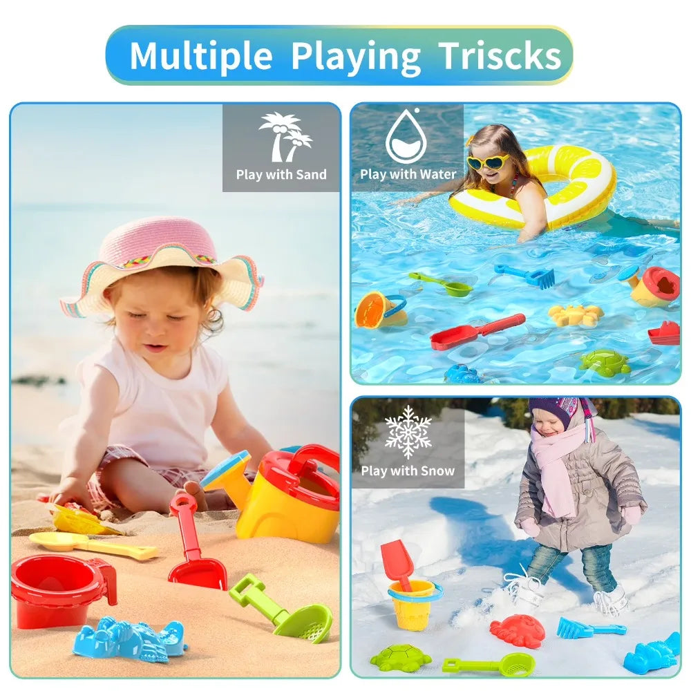 Large Beach Dump Truck Sand Toy Set for Kids – Molds & Tools