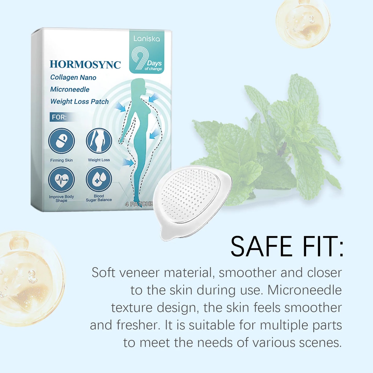 0.2mm Nano Microneedle Body Patch – Hydrating & Firming Women