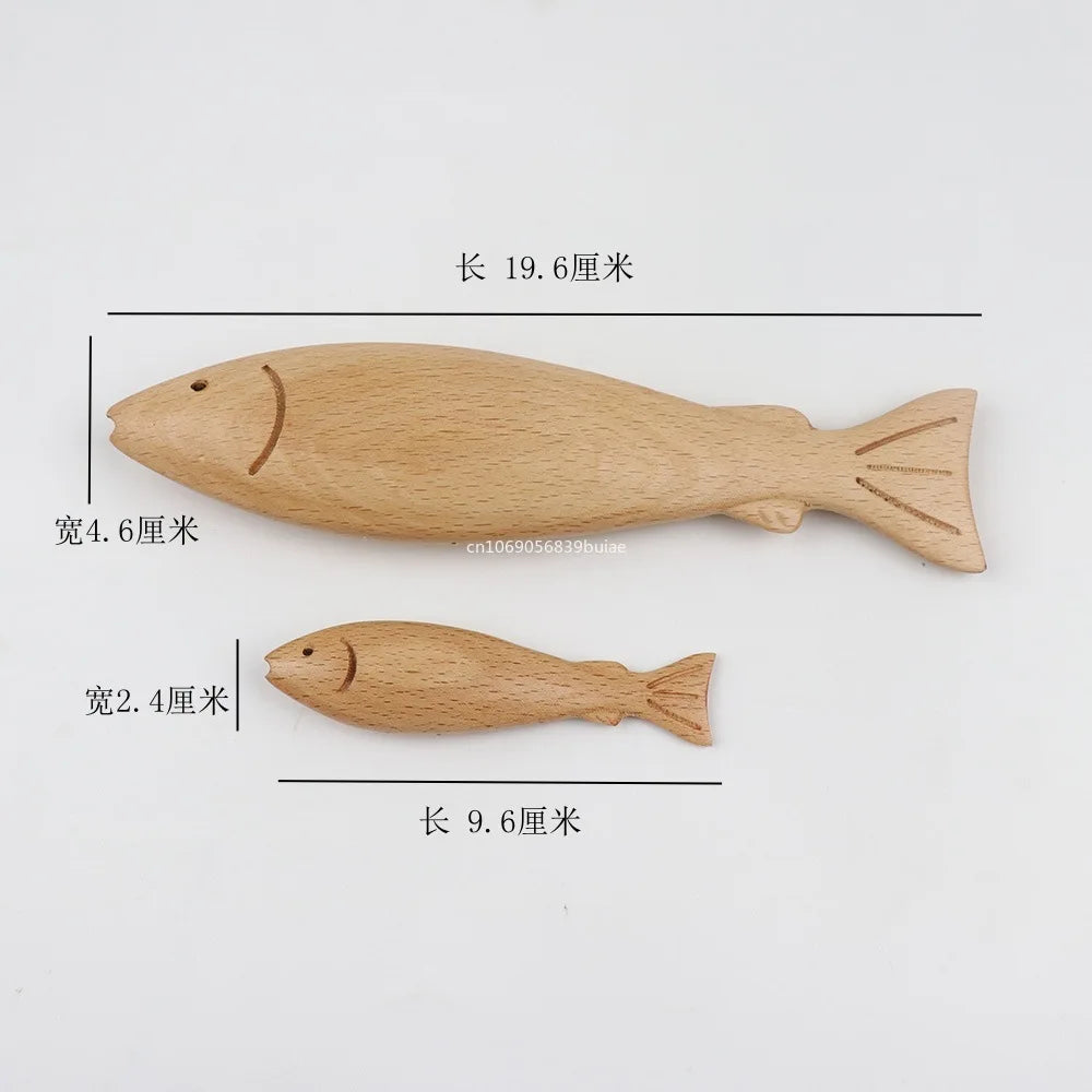 Wall Wooden Door Pendants Ultra-thin Tree Fish Ornament Lightweight Saves Space Wall-mounting Fish Hangable Pollack Charm Crafts Peaceful Pleasures Health and Wellness