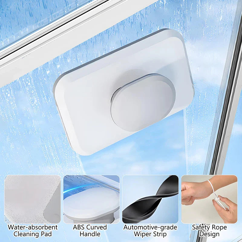Adjustable Magnetic Window Wiper – High-Rise & Car Glass Cleaner