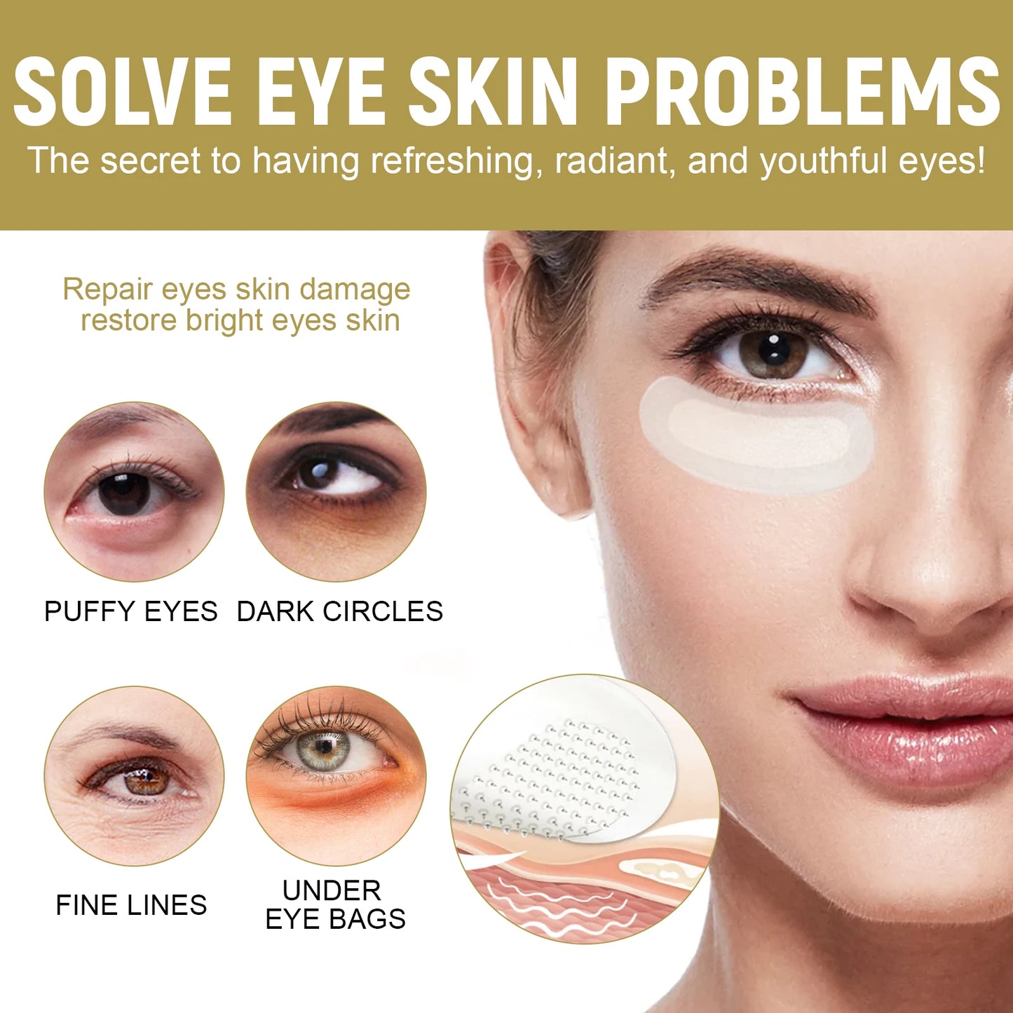 Hyaluronic Acid Microneedle Eye Patches – Dark Circles & Puffiness