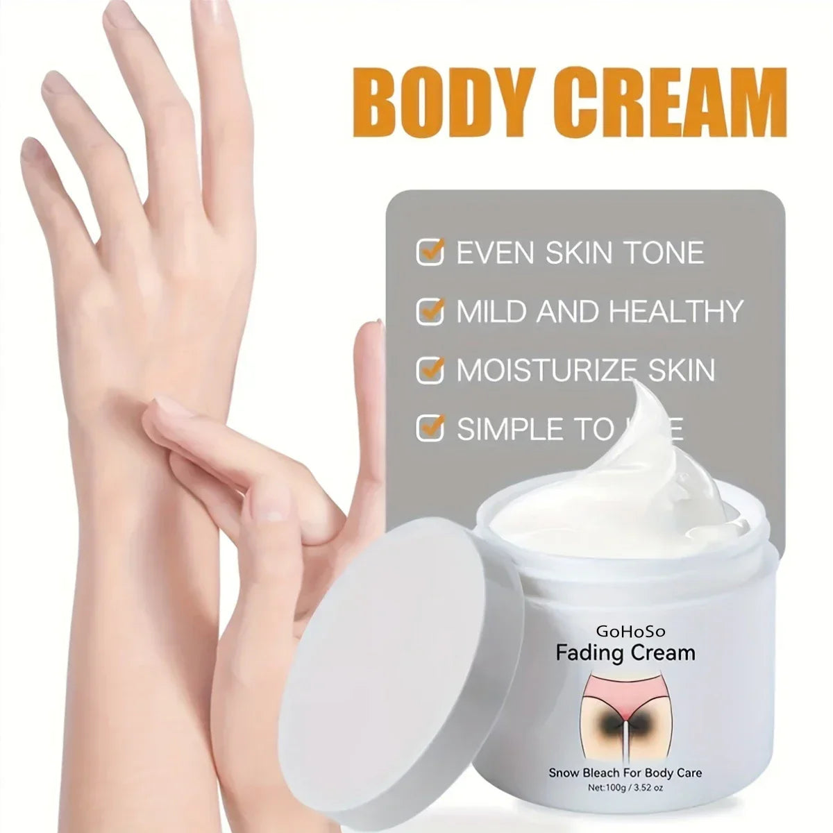 ENVISHA Brightening & Whitening Body Cream – 100g Body Cream ENVISHA