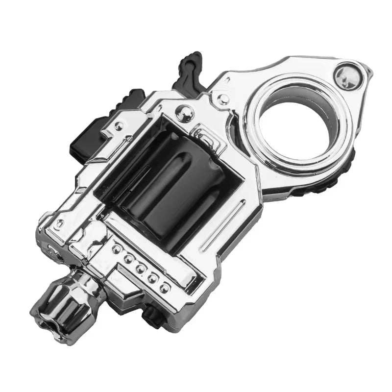 EDC Fidget Toy Alloy Revolver Ring Gun Fun Shooting Stress Relief Mini Metal Collectible Gun Model Fidget Spinner Boys Gifts Peaceful Pleasures Health and Wellness