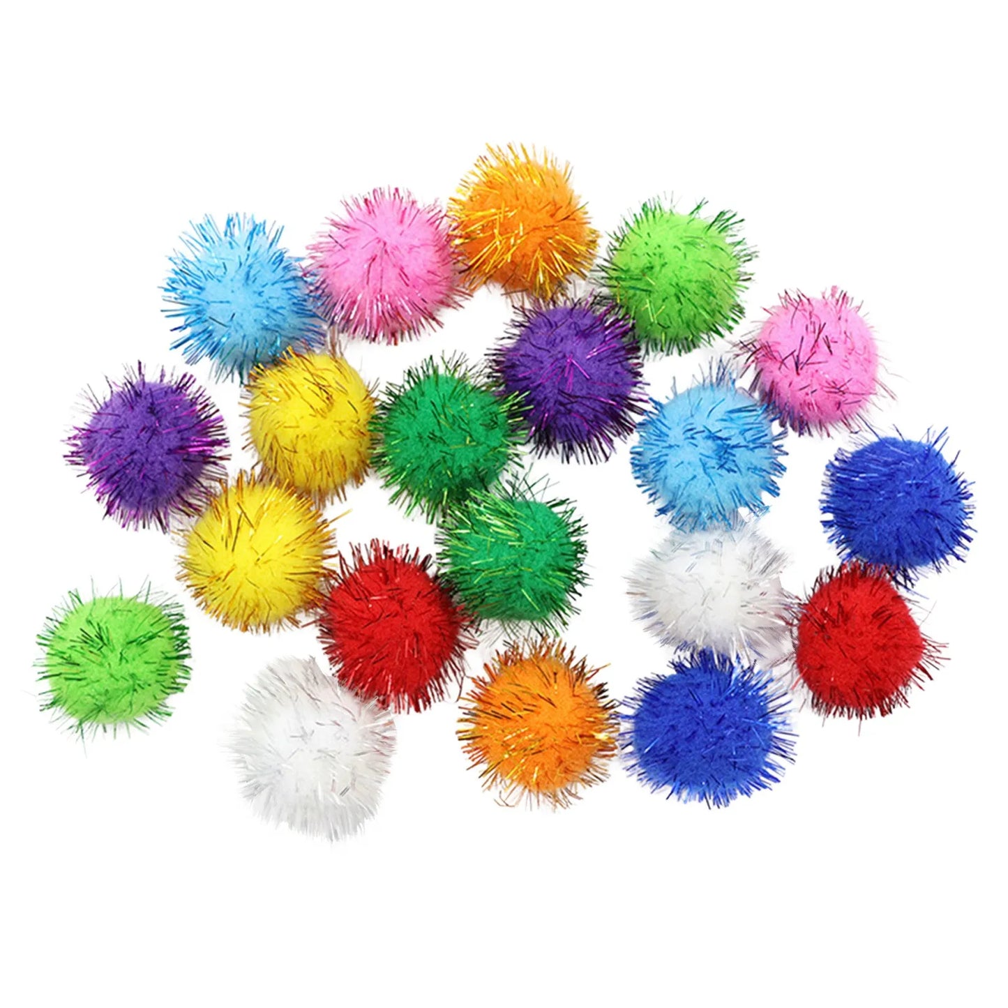 Glitter Pompom Plush Craft Christmas Decor Kids Toys Accessories Wedding Decor Garment Handmade Material Cat Toys Peaceful Pleasures Health and Wellness