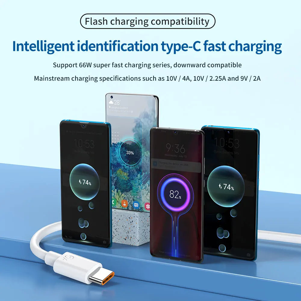 6A 66W USB-C Fast Charging Cable 2m | Xiaomi Huawei OPPO