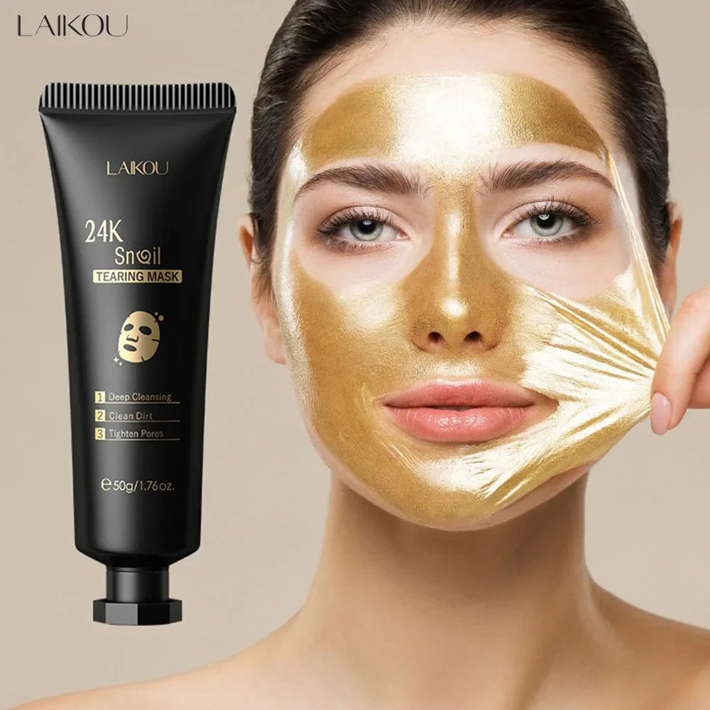 LAIKOU 24K Gold Snail Peel Off Mask – Blackhead Remover 50g