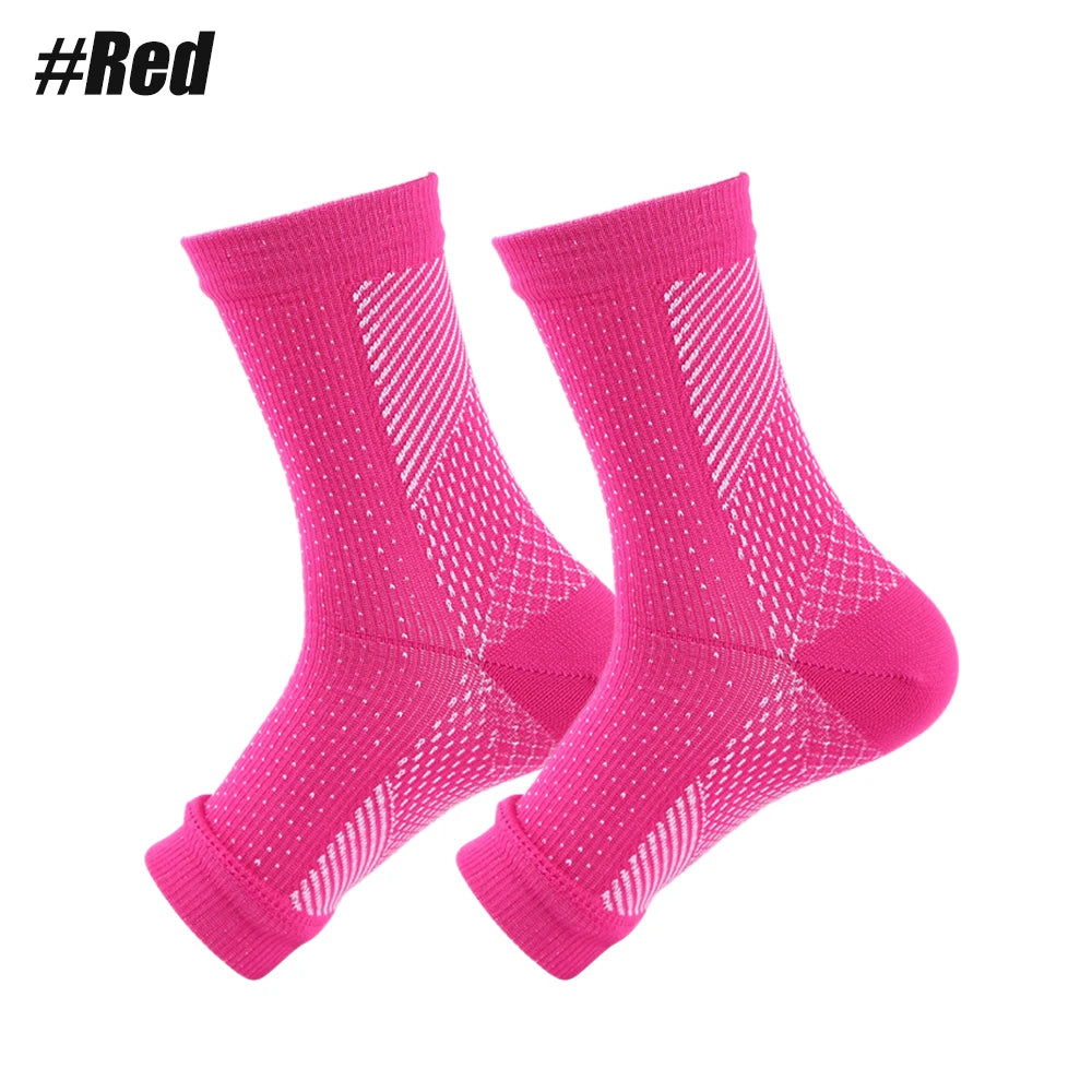 Soothe Socks Neuropathy Pain Relief | Ankle Compression Sleeve Ankle Compression Sleeve Peaceful Pleasures Health and Wellness Red L/XL